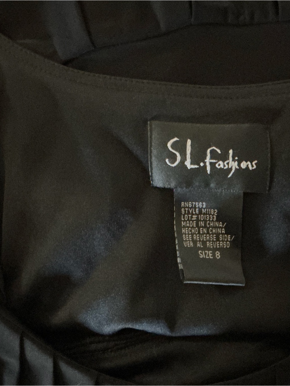 SL Fashions Black Empire-Waist Midi Dress - Picture 4 of 4